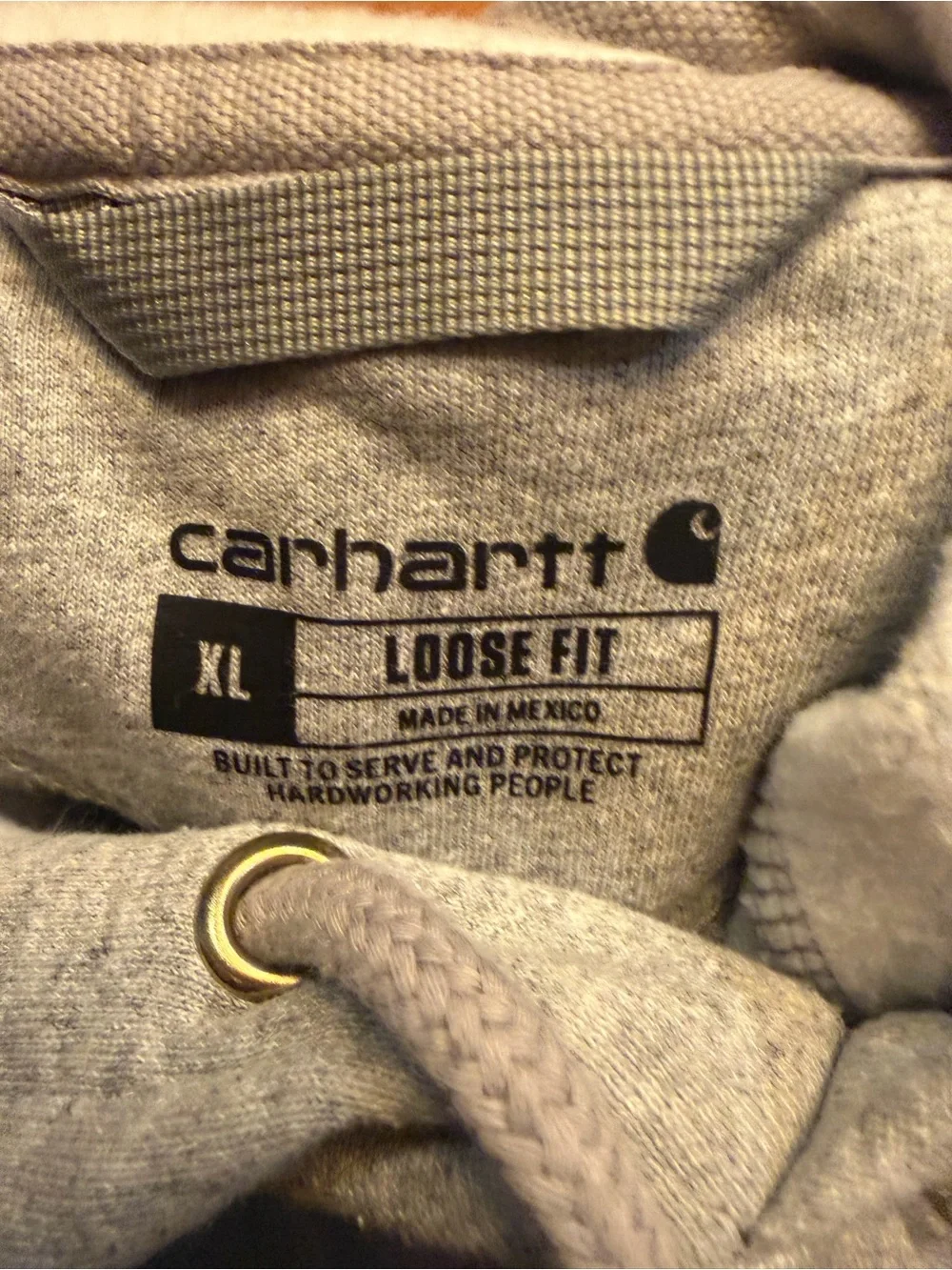 Carhartt Gray Hooded Pullover Sweatshirt XL